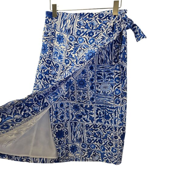 Ann Taylor 100% Viscose Floral Wrap Midi Skirt Size 0 - Picture 5 of 7